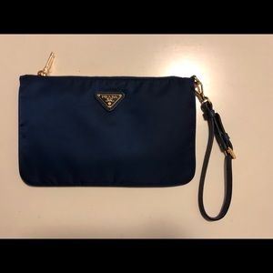 PRADA navy wristlet - new authentic Prada clutch